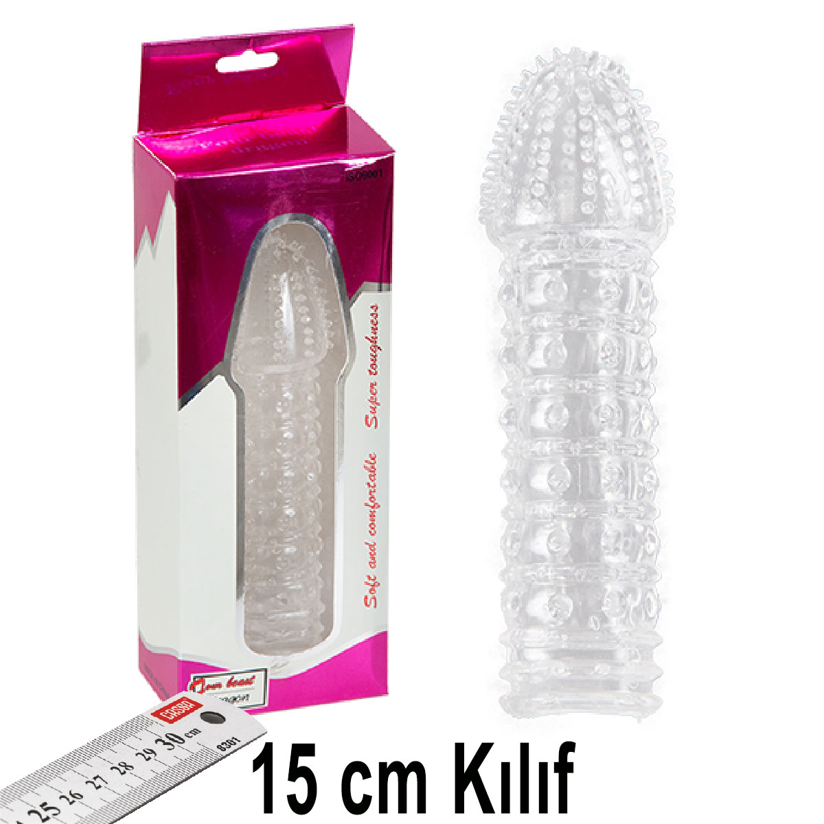 effaf Penis Klf - Ekstra Uyarlar ve 15 cm Boy AL-377-pink