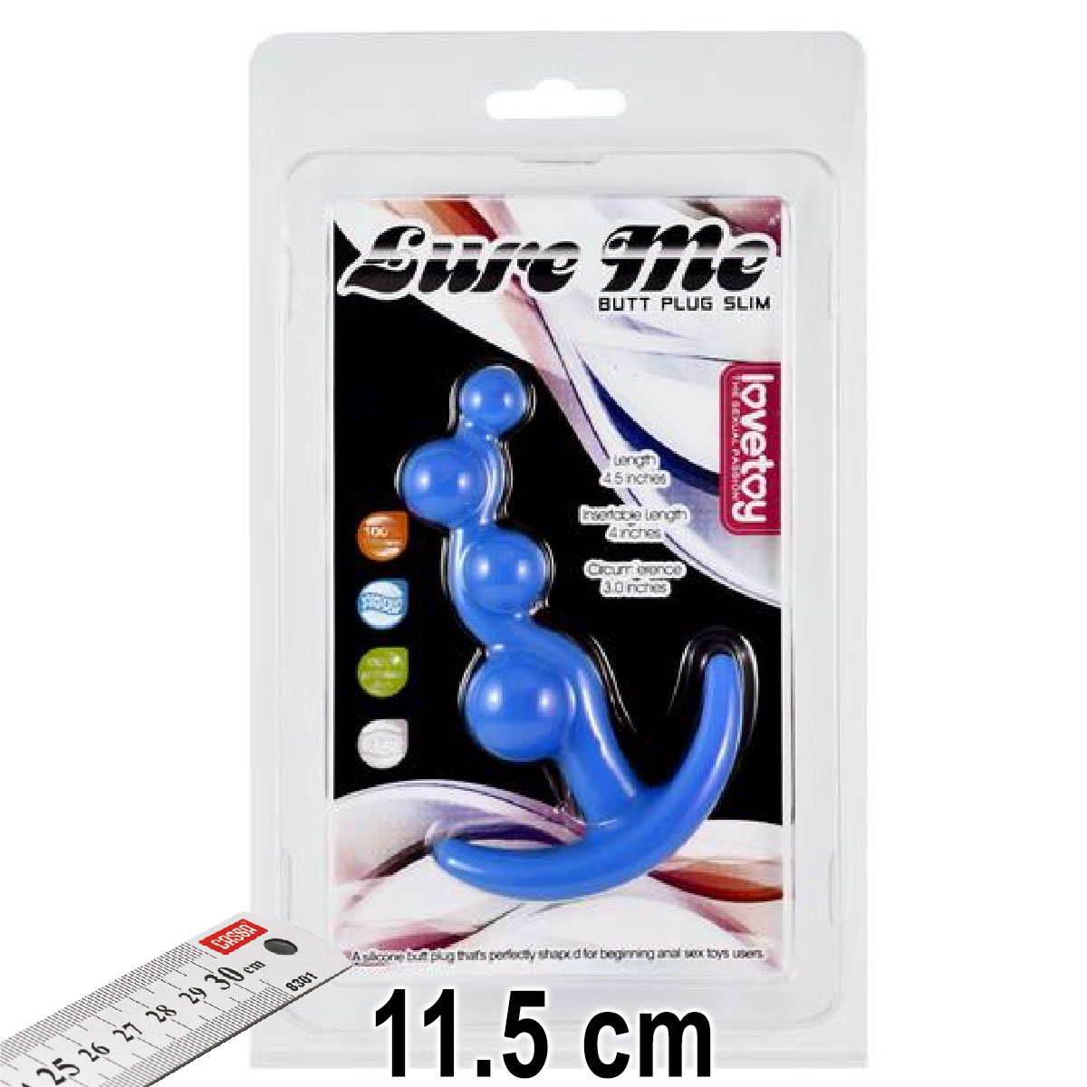 Lure Me Slim 11.5 cm Boy x 3 cm ap Boumlu Anal Plug L-BK21