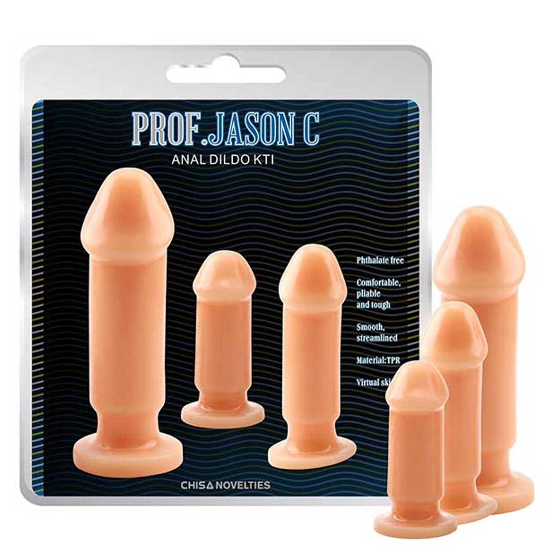 Prof. Jason Realistik 16cm x 4.8cm - 12cm x 3.7cm - 9cm x 3.3cm Ten Rengi 3 l Anal Plug Seti | C-CH3067