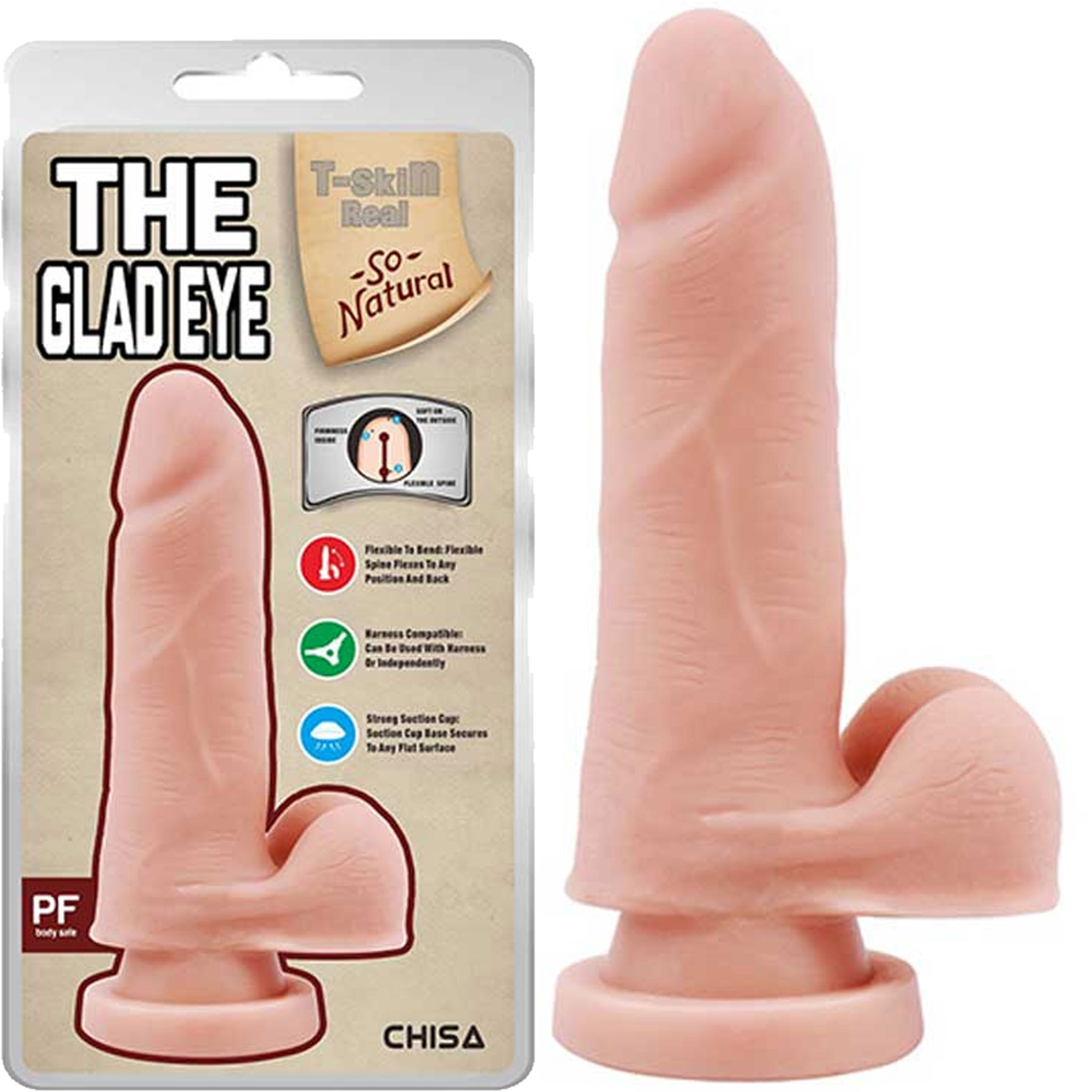 Kkrdakl ift Katmanl Bklebilir 15 cm Boy 3.4 cm ap Realistik Dildo C-CH7300