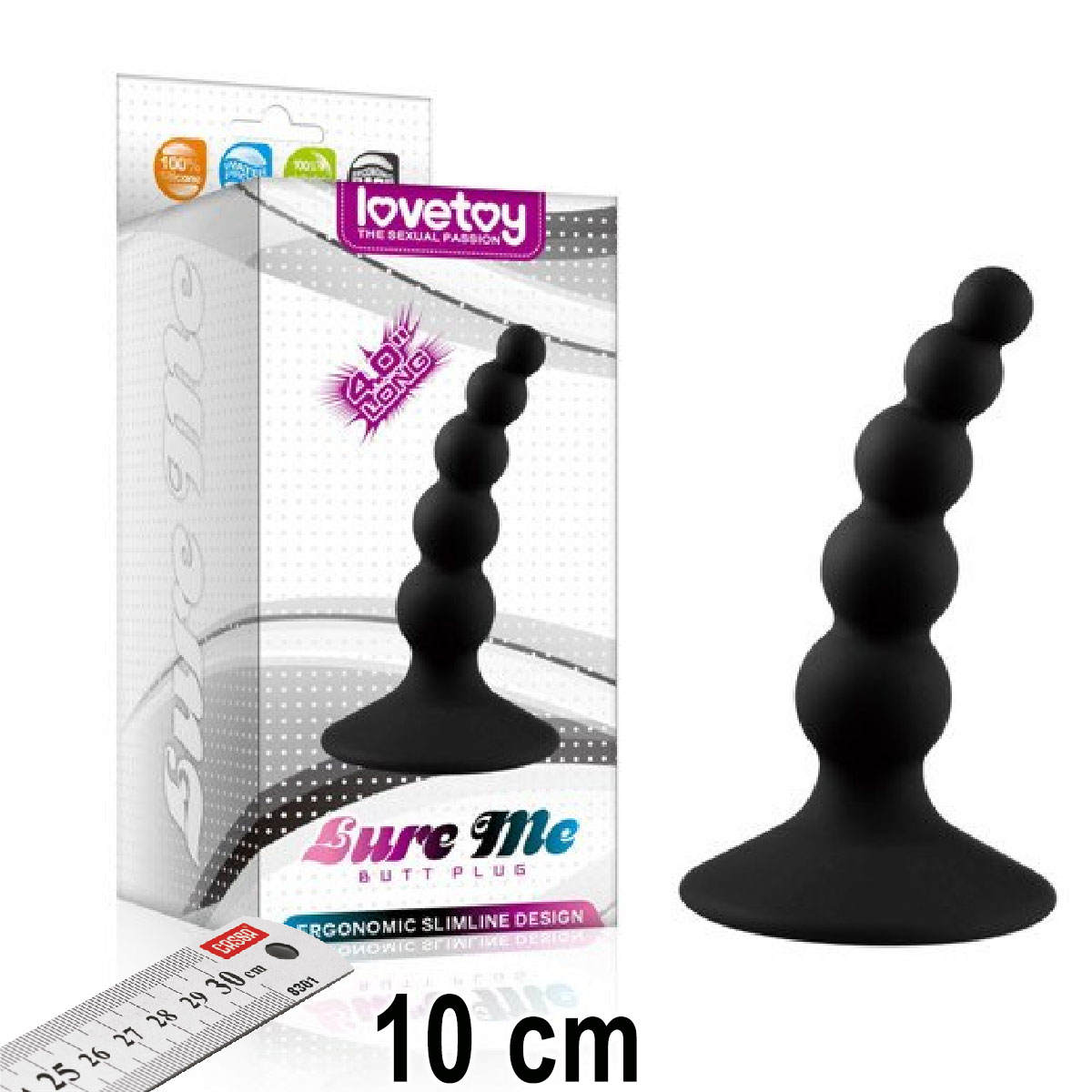 Lure Me Butt Plug 10 cm Boy Ergonomik Vantuzlu Boumlu Anal Tpa L- LT1023