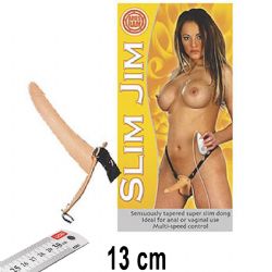 Slim Jim Strapon Ten Rengi 13 cm Boy Titreimli Protez Penis AL-3701-02