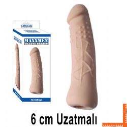 Maxxmen Sleeve 6 cm Uzatmal Realistik Et Dokusunda Ten Rengi Penis Klf AL-LS078