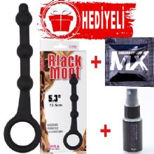 17.9 cm Boumlu Anal Top - Siyah Renk - Black Mont C-CH3036