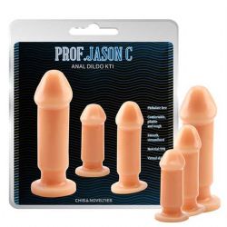 Prof. Jason Realistik 16cm x 4.8cm - 12cm x 3.7cm - 9cm x 3.3cm Ten Rengi 3 l Anal Plug Seti | C-CH3067