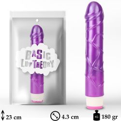 23 cm Boy 4.3 cm ap Pilli Titreimli Kaln Damarl Mor Jel Vibratr C-CH7288