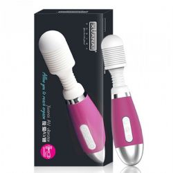 Xuanai Pembe Renk arjl Bklebilir Balkl Wand Sex Masaj Aleti 18 cm x 3 c ap Vibratr C-X7329