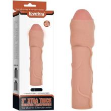 X-Tender Ten Rengi Snnetsiz Titreimli Penisi Byk Gsteren Toplam 20 cm Boyunda 7.6 cm Penis Uzatmal Klf L-LV1068F