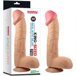 29,5 cm Boy 5,6 cm ap Testisli Vantuzlu Kaln Damarl Realistik Penis L-LV2207