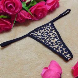 Leopar Desenli Kadn String - Vahi ve Seksi Grnm MS7608