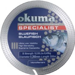 Okuma Bluefish 300 mt 20,00 lb 9,09 kg 0,34 mm Clear Misina